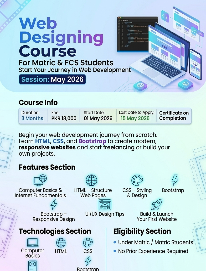 Web Designing For Matric And FCS Students